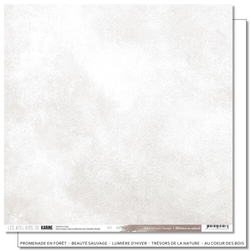 Les Ateliers de Karine - BACK TO BASICS - NUAGE ( HISTOIRES AU NATUREL )