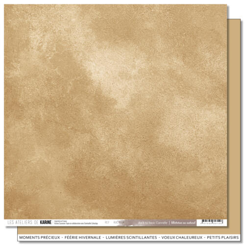 Les Ateliers de Karine - BACK TO BASICS - CANNELLE ( HISTOIRES AU NATUREL )
