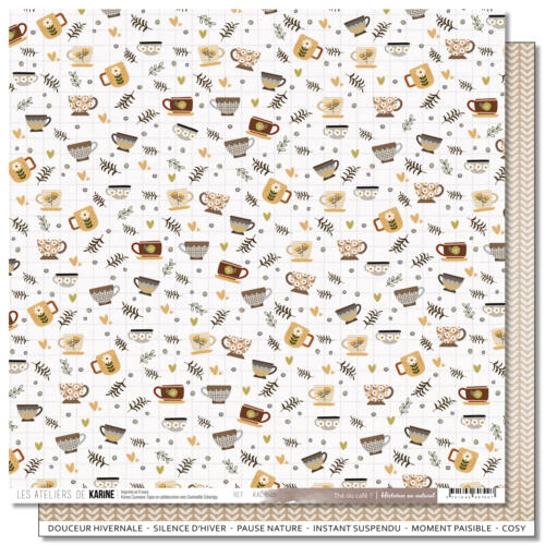 Les Ateliers de Karine - HISTOIRES AU NATUREL - Papier n°5 THE OU CAFE