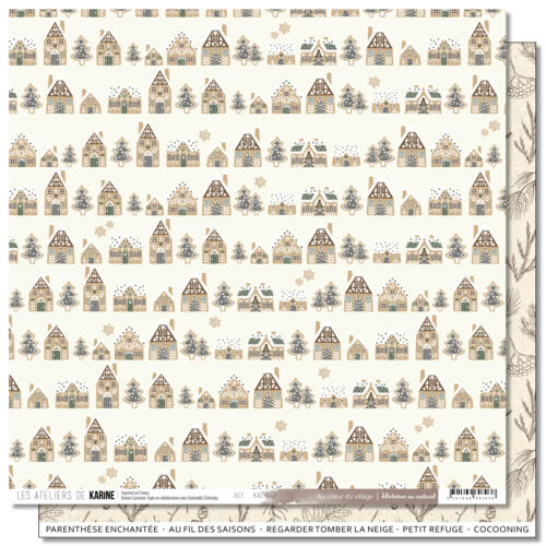 Les Ateliers de Karine - HISTOIRES AU NATUREL - Papier n°2 AU COEUR DU VILLAGE