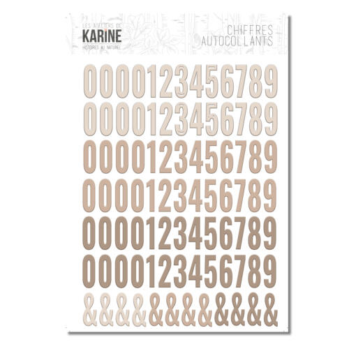 Stickers Chiffres  - HISTOIRES AU NATUREL - MULTICOULEURS - Ateliers de Karine