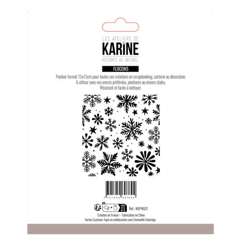 Pochoir - HISTOIRES AU NATUREL - FLOCONS -  Les Ateliers de Karine