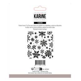Pochoir - HISTOIRES AU NATUREL - FLOCONS -  Les Ateliers de Karine