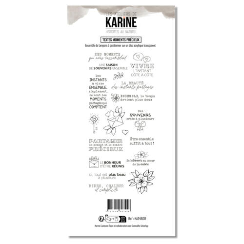 Tampons Clear - HISTOIRES AU NATUREL - TEXTES MOMENTS PRECIEUX  - Les Ateliers de Karine