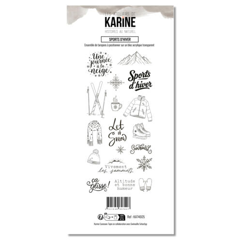 Tampons Clear - HISTOIRES AU NATUREL - SPORTS D'HIVER  - Les Ateliers de Karine