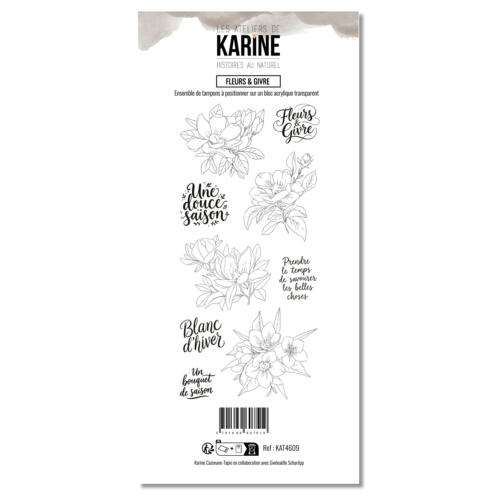 Tampons Clear - HISTOIRES AU NATUREL - FLEURS & GIVRE  - Les Ateliers de Karine