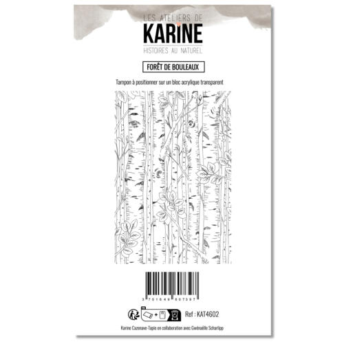 Tampons Clear - HISTOIRES AU NATUREL - FORET DE BOULEAUX  - Les Ateliers de Karine
