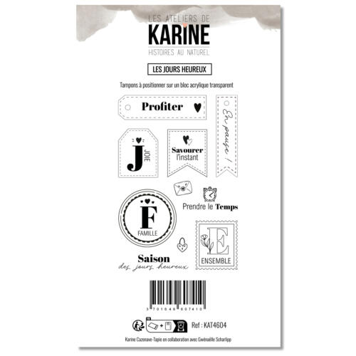 Tampons Clear - HISTOIRES AU NATUREL -LES JOURS HEUREUX  - Les Ateliers de Karine