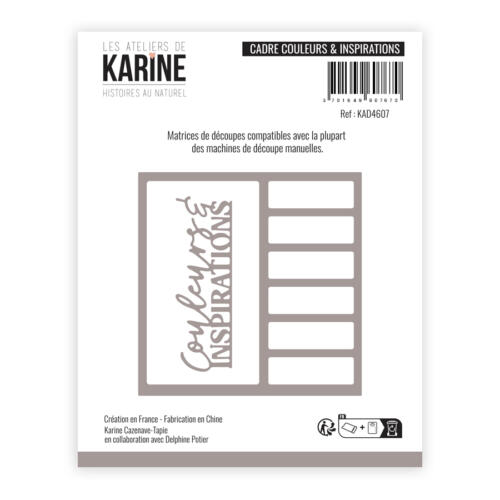 Dies Découpe Les Ateliers de Karine - Matrice de découpe CADRE COULEURS & INSPIRATIONS - Collection HISTOIRES AU NATUREL