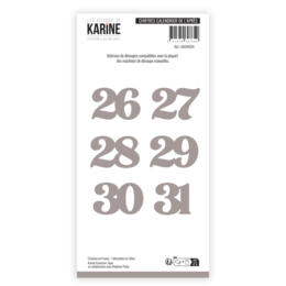 Dies Découpe Les Ateliers de Karine - Matrice de découpe CHIFFRES CALENDRIER DE L'APRES - Collection HISTOIRES AU NATUREL