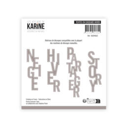 Dies Découpe Les Ateliers de Karine - Matrice de découpe TEXTES EN CASCADE HIVER - Collection HISTOIRES AU NATUREL