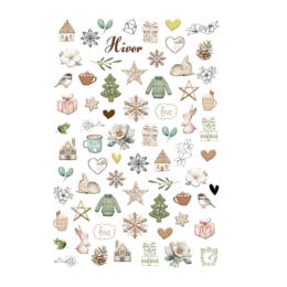 Les Ateliers de Karine - HISTOIRES AU NATUREL-  Stickers Motifs PUFFY
