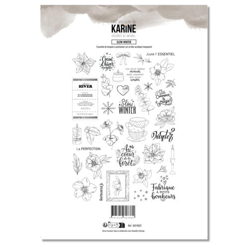 Tampons Clear A4 - HISTOIRES AU NATUREL - SLOW WINTER - Les Ateliers de Karine