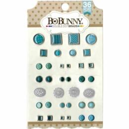 Attaches Parisiennes - Brads Fantaisies Aqua (x36) Bo Bunny