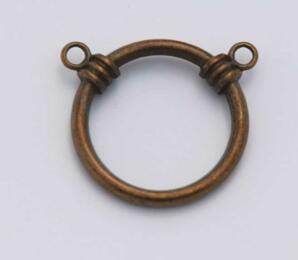 Connecteur Maxi Rond Bronze (diam 28mm) (x1)