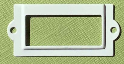 Porte Etiquette en Métal - RECTANGLE BLANC  29x60mm
