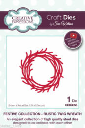 Découpe Creative Expressions - FESTIVE Rustic Twig Wreath