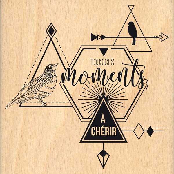 Newstamps Tampon à Motif En Bois Et Caoutchouc Pour La