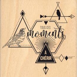 Tampon Bois Florilèges Design - Histoire Naturelle - Moments à Chérir 