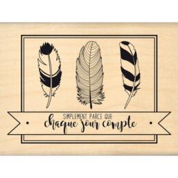 DESTOCKAGE - Tampon Bois Florilèges Design - Envolée Poétique - Chaque Jour