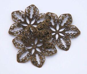 Filigree - Etampes : FLEURS Bronze 4.5cm  (x6u)