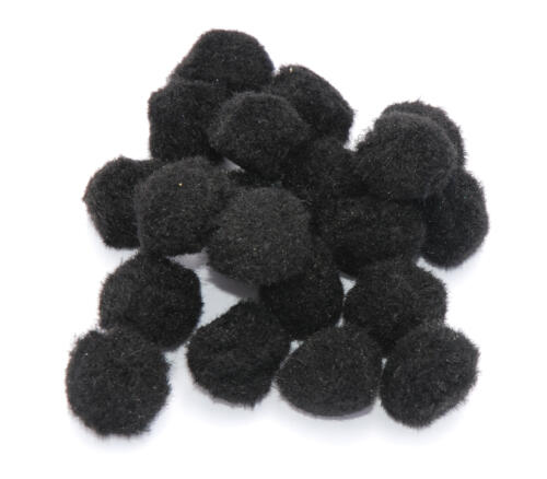 Pompons 25mm - NOIR (x25u)