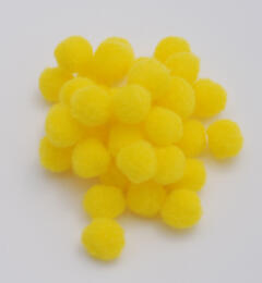 Pompons 15mm - JAUNE (x40u)