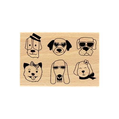 DESTOCKAGE  - Tampon Bois Florilèges Design - Des Chiens