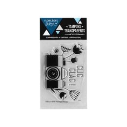 Tampon Clear Florilèges Design - Capsule Retro Flowers Mai 2017 - Clic Clac Flowers