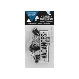 Tampon Clear Florilèges Design - Capsule Summer Paradise Juillet 2017 - Vacances de Rêves