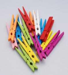 Pinces à Linge en bois 4.5cm - COULEUR (x48)