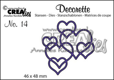 Dies Crealies -  Interlocking  Coeur DECORETTE 14