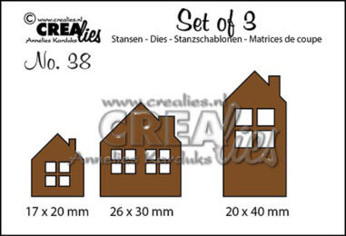 Dies Crealies -  Set 3 Maisons SET DE 3 