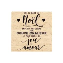 Tampon Bois Florilèges Design - Collection Noël - Noël Chaleureux