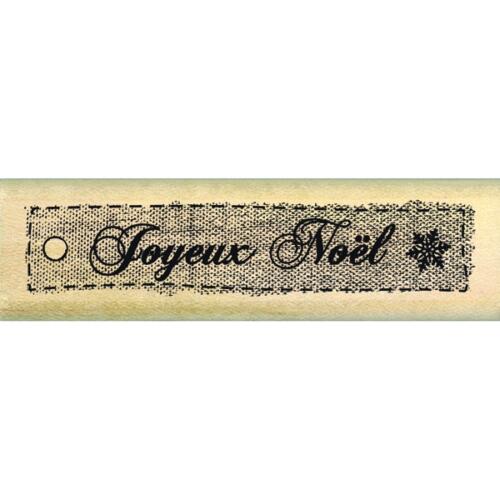 Tampon Bois Florilèges Design - Collection Noël - Longue Etiquette en Tissu