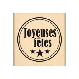 Tampon Bois Florilèges Design - Collection Noël - Joyeuses Fêtes