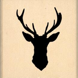 Tampon Bois Florilèges Design - Collection Noël - Cerf Silhouette
