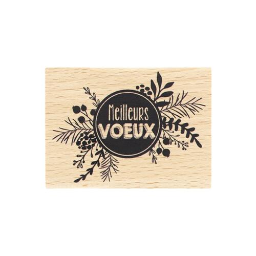 Tampon Bois Florilèges Design - Collection Noël - Pastilles de Voeux
