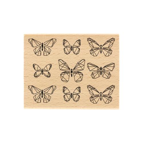 Tampon Bois Florilèges Design - Capsule Alter Ego Août 2017 -Papillons Graphiques 