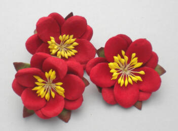 Fleurs en Papier - FLEURS DE CERISIER du Japon Rouge (x3)