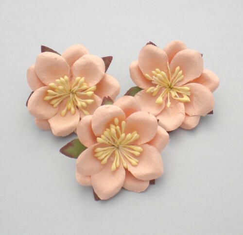 Fleurs en Papier - FLEURS DE CERISIER du Japon Rose Pêche (x3)