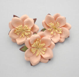 Fleurs en Papier - FLEURS DE CERISIER du Japon Rose Pêche (x3)