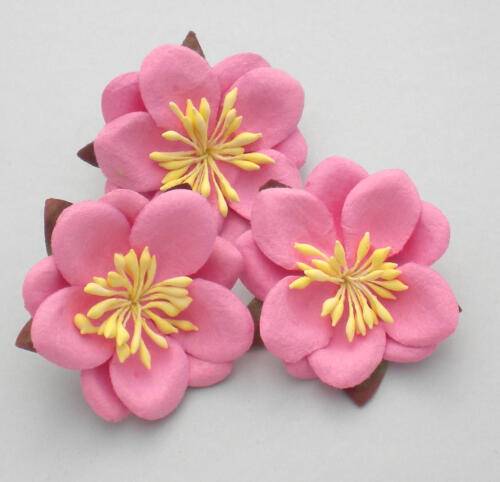 Fleurs en Papier - FLEURS DE CERISIER du Japon Rose Bonbons (x3)