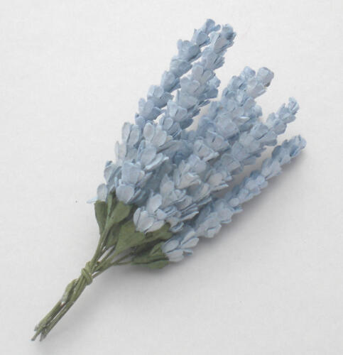 Fleurs en Papier - BRIN LAVANDE Bleu (x10)