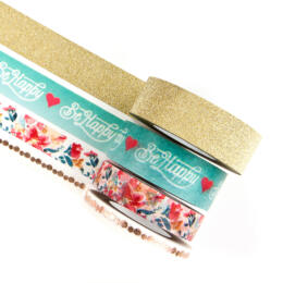 Masking Tape - Assortiment 4 Masking Tape BE HAPPY My Prima Planner