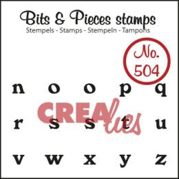 Tampon Clear Crealies - Lettres Minuscule de N à Z