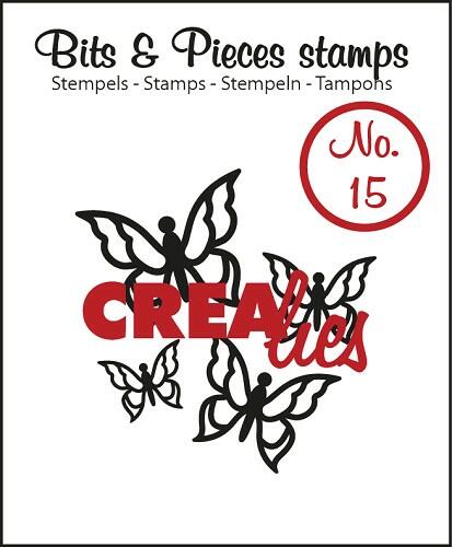 Tampon Clear Crealies - Papillons Butterfly 3 n°15