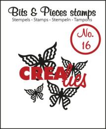 Tampon Clear Crealies - Papillons Butterfly 4 n°16