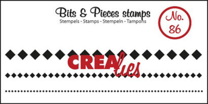 Tampon Clear Crealies - 3x Squares in a Row 86