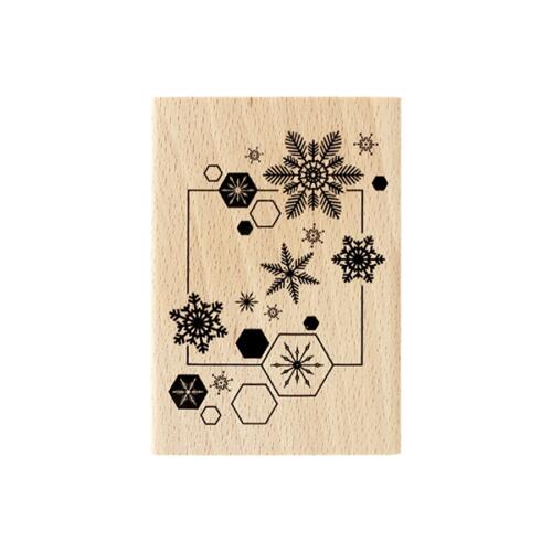 Tampon Bois Florilèges Designs - Capsule Douceurs Hivernales Décembre 2017 - Envol de Flocons